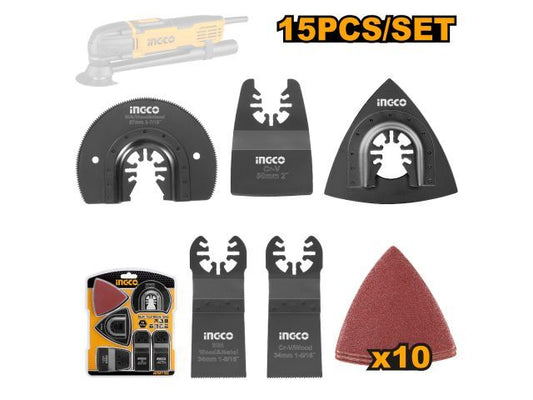 SET 15 REPUESTOS PARA MULTI HERRAMIENTA RENOVATOR INGCO