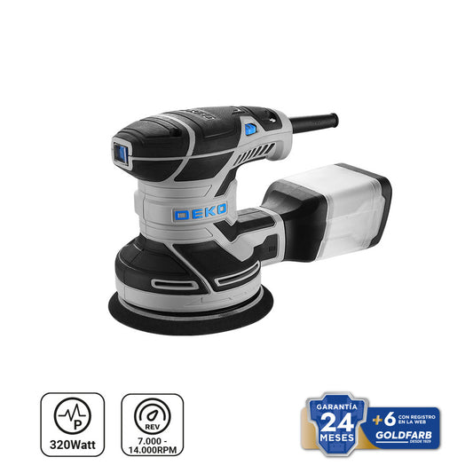 Lijadora Roto-Orbital 5'' 320W DKOS32XL125-DKOS32G125 DEKO