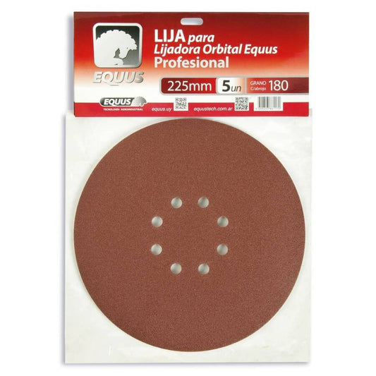 Pack de 5 lijas 225MM GRANO 180 EQUSS
