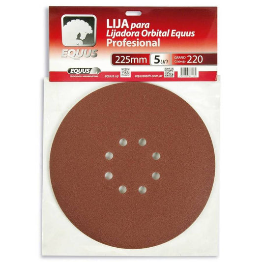 Pack de 5 lijas 225MM GRANO 220 EQUSS