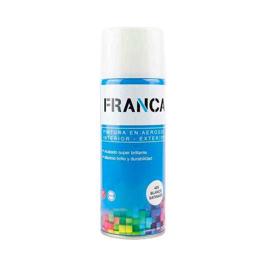 Esmalte Aerosol Blanco Satinado 400ml Ref.40S Franca