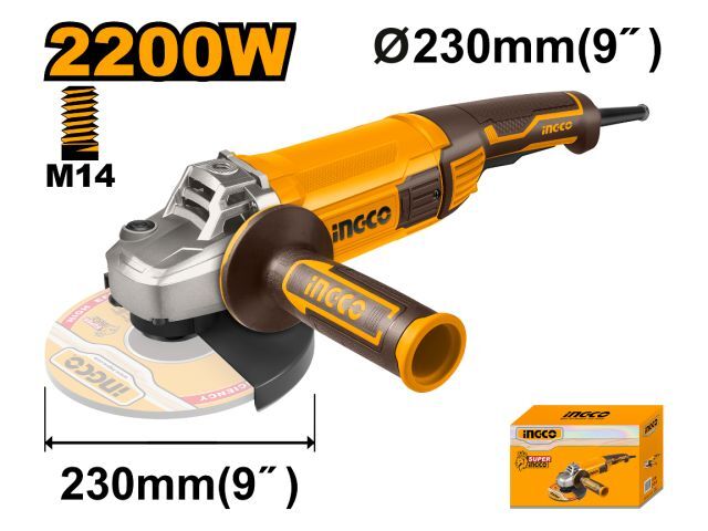 AMOLADORA ANGULAR 9" 2200W INGCO AG220018