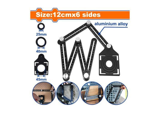 REGLA PLEGABLE AJUSTABLE 6 PIEZAS ALUMINIO