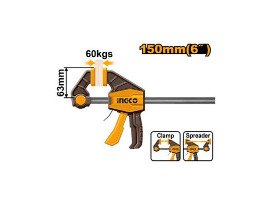 PRENSA RAPIDA AUTO AJUSTABLE 6" 60KG INGCO HQBC01601