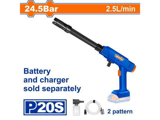 HIDROLAVADORA DOMESTICA 2.5LT /MIN A BATERIA 24.5 BAR 20V