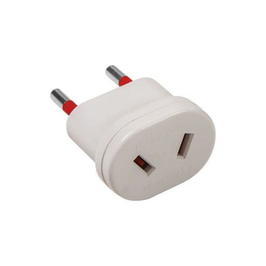 Adaptador 2 polos s/t. salida estándar s/t. blanco
