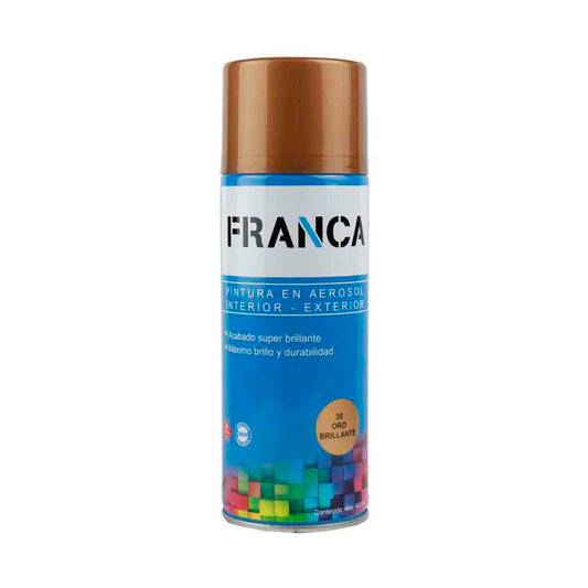 Esmalte Aerosol Oro Brillante 400ml Ref.35 Franca