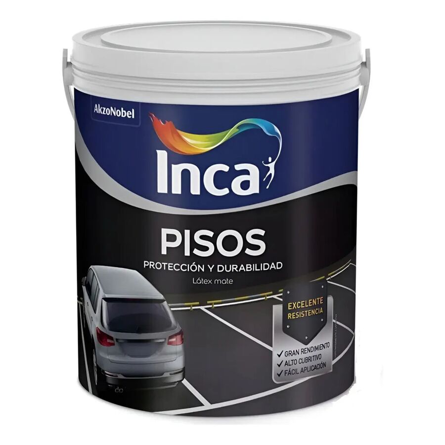 PINTURA PARA PISOS NEGRO INCA 4L
