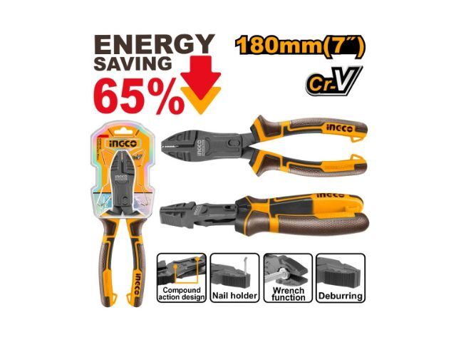 PINZA 7" MULTI USO ENERGY SAVING 65% INGCO