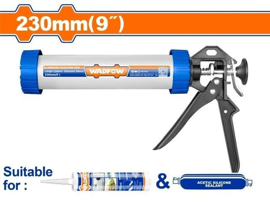 PISTOLA DE APLICAR SILICONA PRO 230MM 9" ALUMINIO 51MM