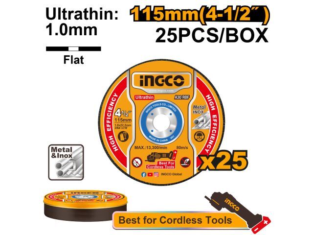 LATA DISCO X25 UNI 4 1/2" 115MM X 1.0M ULTRAFINO