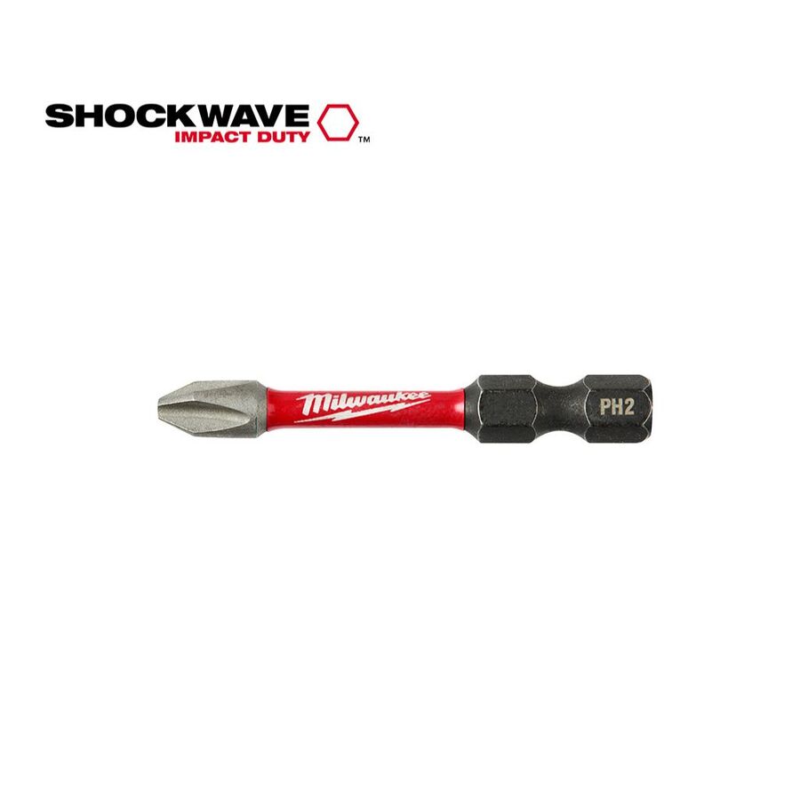 Puntas Phillips PH2xUd Largas 2''Shokcw 48-32-4162 Milwaukee