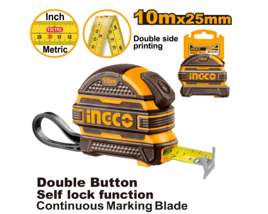 CINTA METRICA 10MT X 25MM INGCO