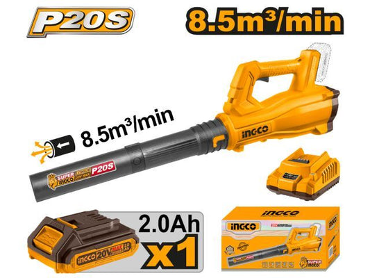 SOPLADORA A BATERIA 20V P20S 8.5 M3/MIN CON BAT CON CARGADOR