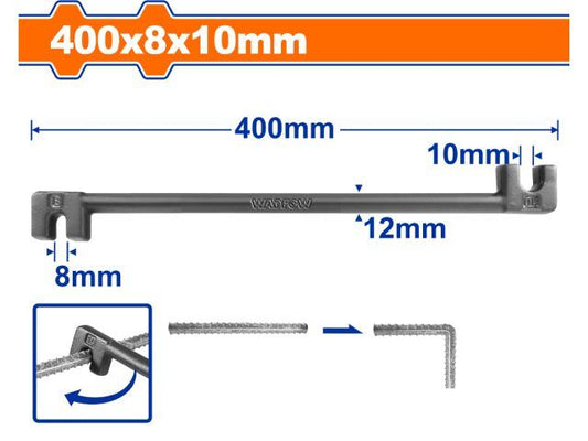 GRINFA BARRA DOBLADORA DE METAL 8X10MM