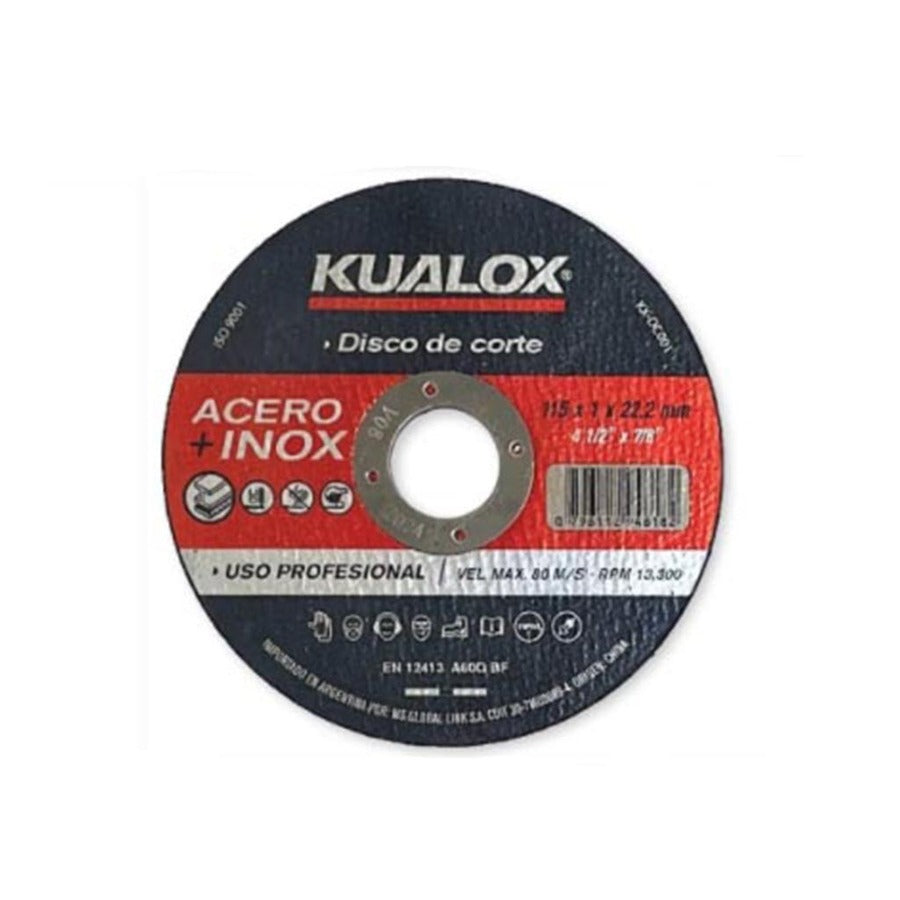 Disco Corte Acero Inox + Metal 4 1/2'' 115x1.0x22.2