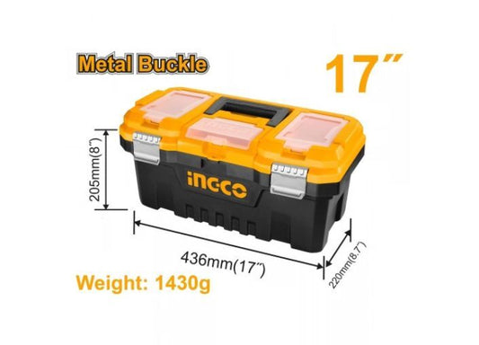 CAJA HERRAMIENTAS 17" BROCHE METAL INGCO
