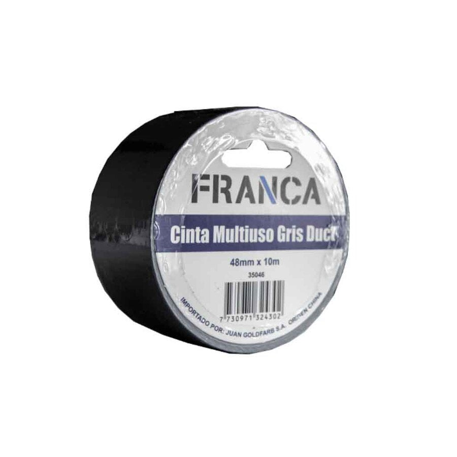 Cinta Multiuso Gris Duct 48mm x 10m Franca