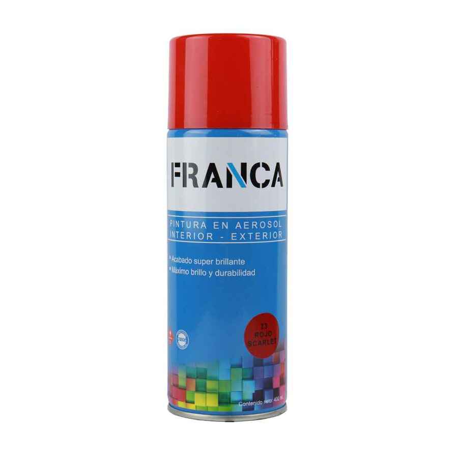 Esmalte Aerosol Rojo Scarlet 400ml Ref.23 Franca