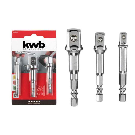 Kit Adaptad 1/4'' Hex Cuadr 1/4-3/8 1/2 Cro Van 49105310 Kwb