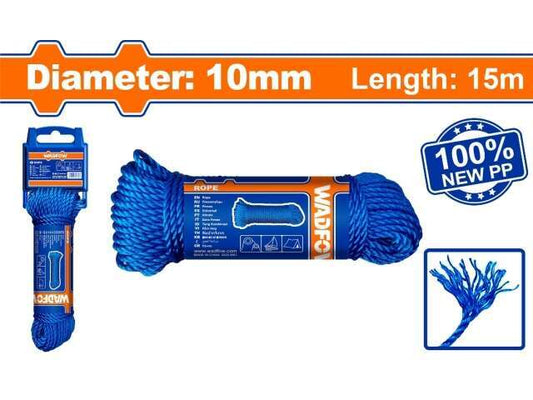 CUERDA 10MM X 15MT POLIPROPILENO WADFOW WRZ1310