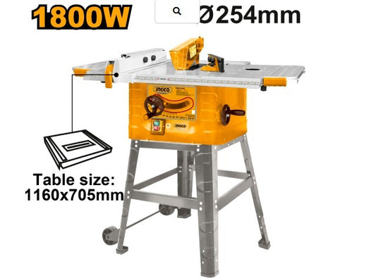 SIERRA DE MESA 1800W  10" MESA 1160X705MM INGCO TS180028