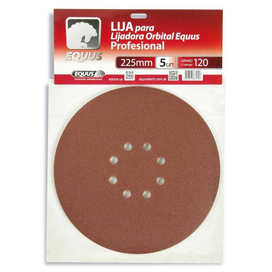 Pack de 5 lijas 225MM GRANO 120 EQUSS